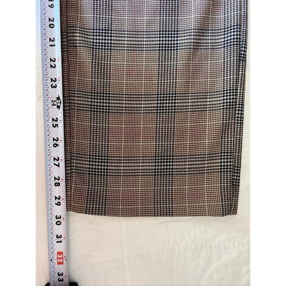 OLD NAVY Trouser Large High Waisted Taylor Wide Leg Brown Plaid Full Length Pant - Picture 14 of 15